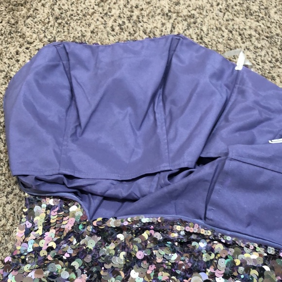 NWT-Sherri Hill Dress Size 8 Lilac Pastel Purple Sequin Mini Style 8433 - Picture 9 of 11